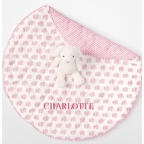 Block Print Quilted Play Mat