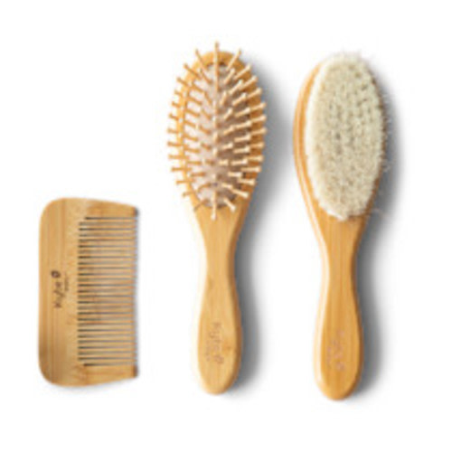 Kyte Baby 3-Piece Brush Set - Natural