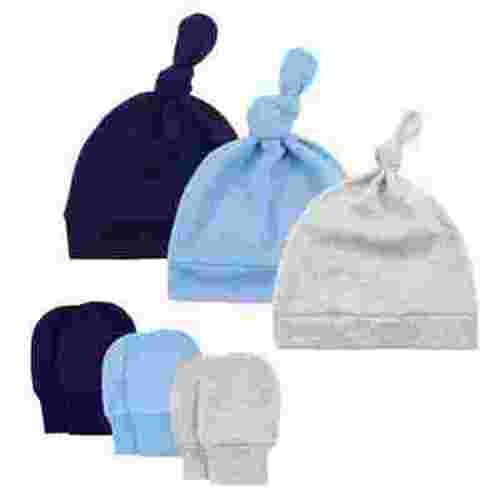 American Trends Baby Hats 0-6 Months Toddler Hat and Mittens for Newborn Baby Girls Baby Beanie Cotton Cap Navy; Blue; Grey 0-6 Months
