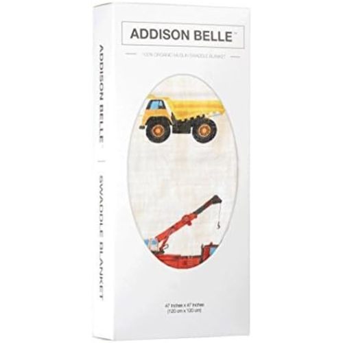 Baby Swaddle Blanket - 100% Muslin Cotton Unisex Soft Swaddle Wrap for Baby Boys or Girl - Neutral Newborn Receiving Blankets - Nursery Swaddling for Babies - 47” x 47” (Construction)