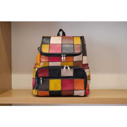Personalized Diaper Backpack Patchwork Leather Black Bag  Baby Bag Wester Mommy Bag Best Gift For Moms Laptop Travel Bag Large Backpack
