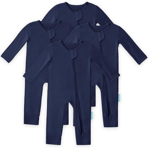 PurComfy Baby Long Sleeve Romper Jumpsuit, Premium Soft Rayon One Piece Pajamas Boy Girl 2-Way Zipper Coverall Sleeper