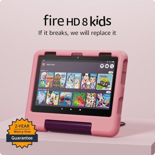 Amazon Fire HD 8 Kids tablet (newest model), ages 3-7. With bright 8" HD screen. Includes ad-free and exclusive content, parental controls and 13-hr battery, 32GB, Disney Princess