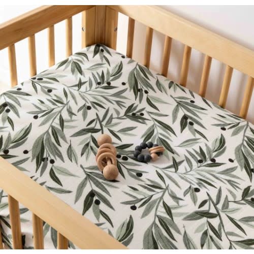 Babyletto All-Stages Midi Crib Sheet in GOTS Certified Organic Muslin Cotton