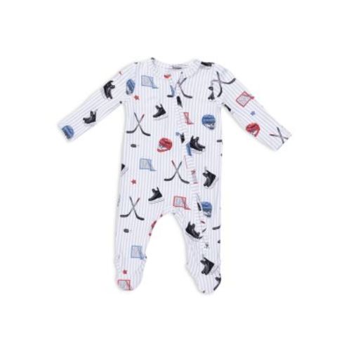 Boys' Hockey Striped 2 Way Zipper Footie - Baby
