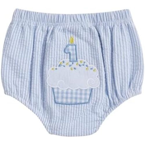 Baby Boy First Birthday Outfit Summer 1 Cake Duck Striped Bubble Shorts Diaper Cover Bloomers Clothes