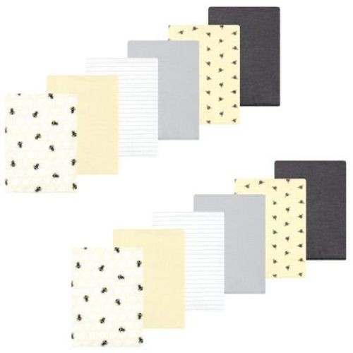 Luvable Friends Hudson Baby Flannel Burp Cloths 12pk Set