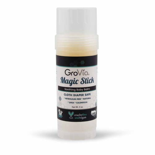 GroVia All Natural Magic Stick Baby Diaper Balm for Baby Diapering (2 oz) - Unscented