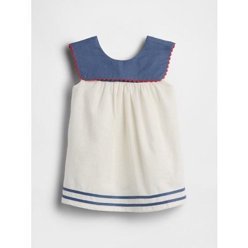 Baby Linen-Cotton Sailor Dress