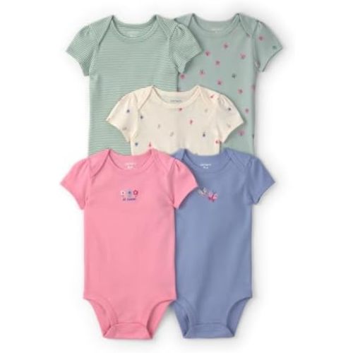 Carter's Baby Girls' 4-pack Short Sleeve Bodysuits