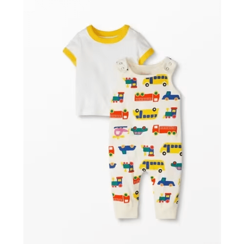 Baby T-Shirt & Overalls Set (3-6M)