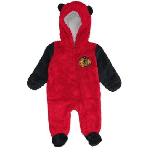 Outerstuff NHL Newborn & Infant Stay Napping Teddy Fleece Bunting Full-Zip Sleeper