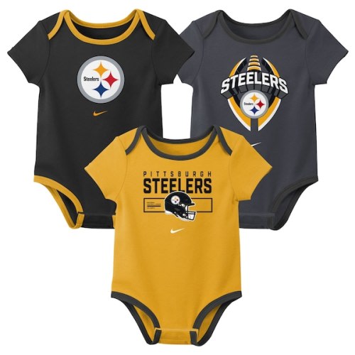 Newborn & Infant Pittsburgh Steelers Nike Three-Piece Bodysuit Set