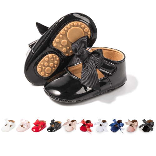 Meckior Infant Mary Jane Shoes - Soft Sole, PU Leather, Bowknot, 0-18 Months Baby Girls