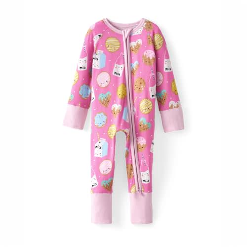 Little Sleepies Baby Pajamas, Viscose from Bamboo, Newborn Sleeper Baby PJs | 2-way zipper, boys & girls kids pajamas, family matching, tagless, eczema-friendly, fold-over cuffs, seasonless, Preemie-3T