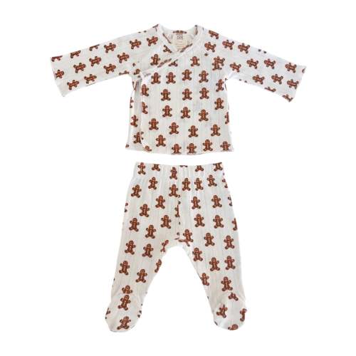 Gingerbread / Organic Pointelle Newborn Set – SpearmintLOVE