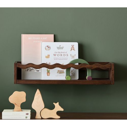 Heritage Walnut Wavy Shelving, 3 ft