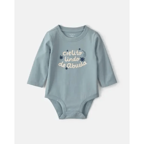 Baby 'Cielito Lindo De Abuela' Long-Sleeve Graphic Bodysuit - Blue | Carter's