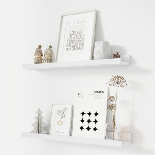 Millwood Pines Darlicia 2 Piece Picture Ledge Wall Mounted Shelf & Reviews | Wayfair