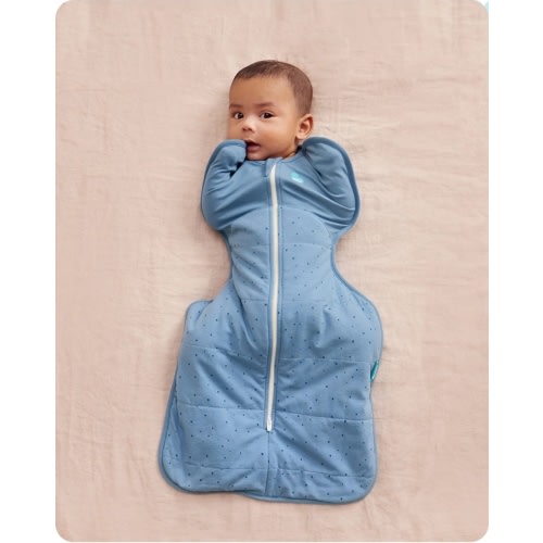 Swaddle Up™ 2.5 TOG Cotton Storm Blue Pebbles – Love to Dream US
