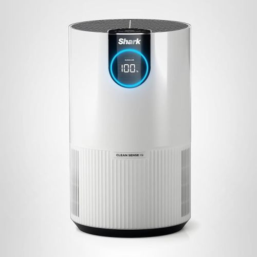 Shark Air Purifiers for Bedroom, Office, Dorm, Small Room, HEPA Air Filter, Odor Eliminator, Covers Up To 500 SQ FT, Air Filtration Removes Smoke, Dust, Allergens, Pet Dander, and Pollutants, HP102