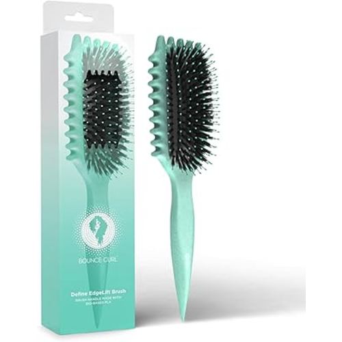 Bounce Curl Define EdgeLift Brush, 5-in-1 Tool for Effortlessly Defined Curls, Waves & Coils, Reduces Frizz - Teal
