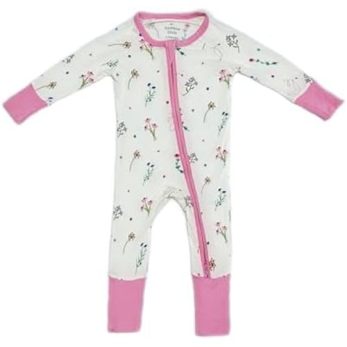 Bamboo Little Ultra-Soft Convertible Baby Romper - Gender Neutral Infant Clothes with 2-Way Zipper, Footless Sleepwear