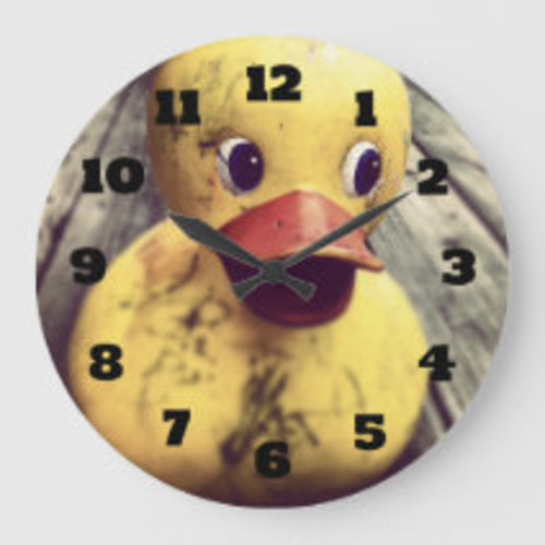 Rubber Ducky Square Wall Clock