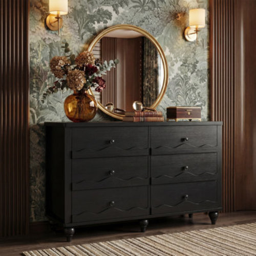 Wrought Studio™ Abson 43.3" Dresser With Wood Drawers | Wayfair