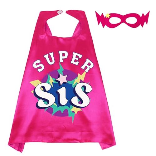 D.Q.Z Superhero-Capes and Masks for Kids, Sister Gifts for Girls Dress Up Clothes New Sibling Birthday Halloween Party