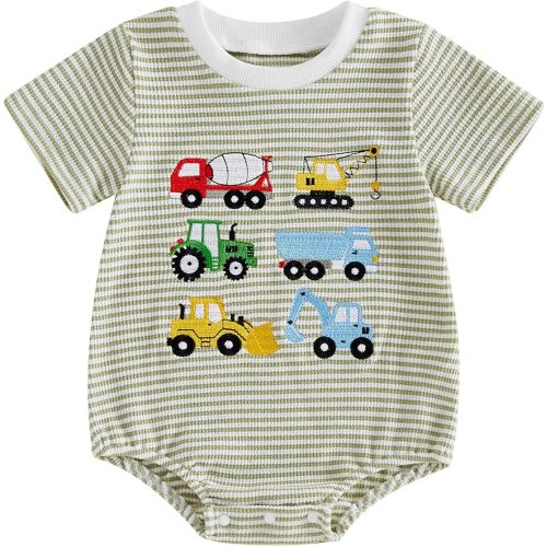 Baby Boy Mallard Duck Outfit Short Sleeve Bubble Romper Waffle Newborn Onesie Infant Toddler Cute Summer Clothes