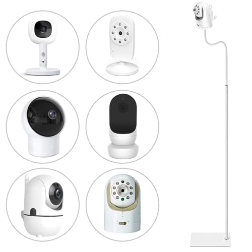67" Baby Monitor Floor Stand for HelloBaby, Nanit Pro & Infant Optics | Fits HelloBaby, Nanit Pro/Flex, Infant Optics DXR-8 Pro, Eufy, Motorola, Owlet, Momcozy & 1/4" cameras.