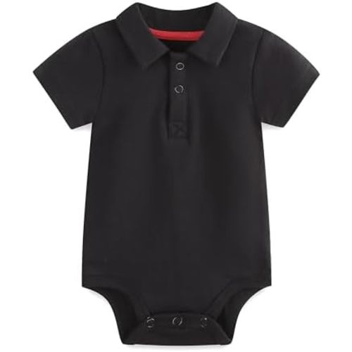 Baby Girl Collared Onsie Polo Bodysuit Boy Cotton Romper Short Sleeve 0~24M