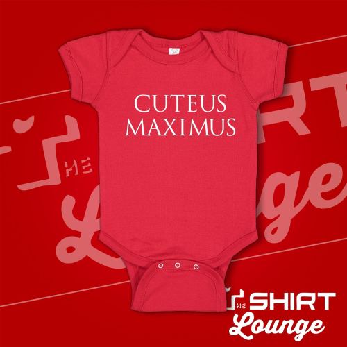 Cuteus Maximus Baby Bodysuit or Toddler Tee, Roman Baby Gift