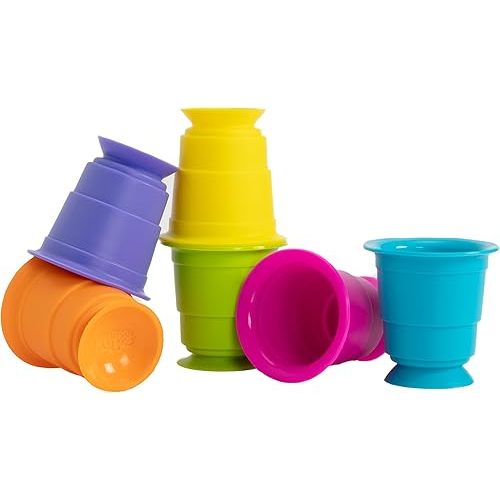 Fat Brain Toys Suction Kupz - Creative Tactile Learning Sensory Toys for Babies & Toddlers, Cups