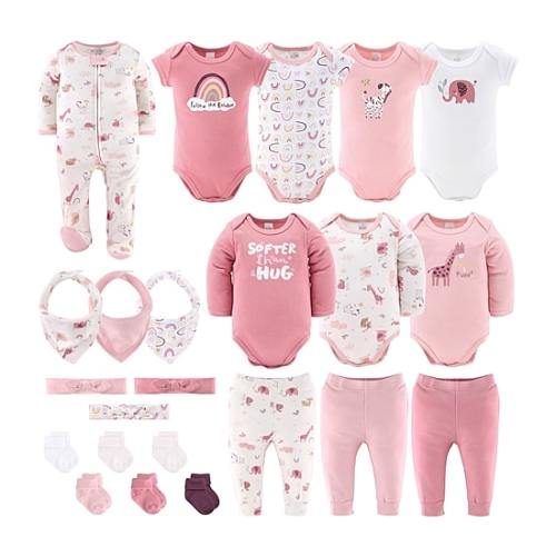 The Peanutshell Rainbow Safari Baby Girls 23-pc. Baby Clothing Set, Color: Pink - JCPenney