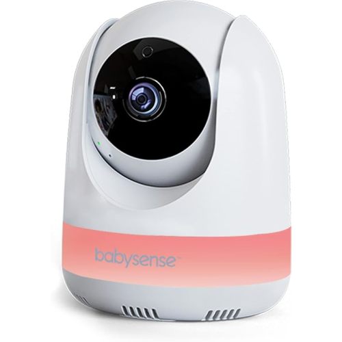 Babysense Add On Camera Video Baby Monitor MaxView, Remote Pan Tilt Zoom, Two-Way Talk-Back Audio, Long Range, Night Vision, RGB Night Light, Lullabies, Temperature Monitoring