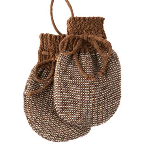 Disana Organic Wool Knitted Melange Baby Mittens