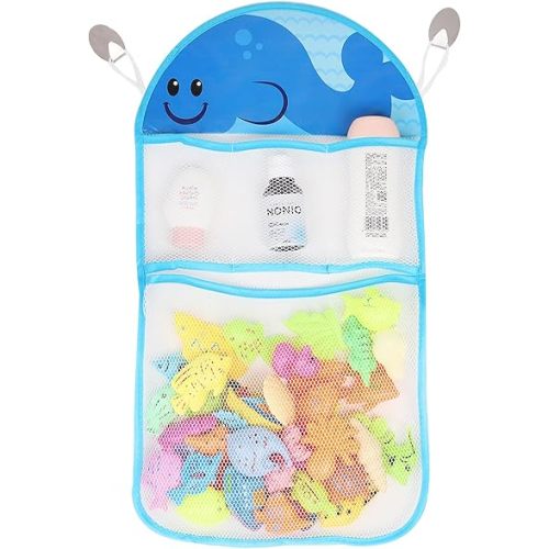 Youngever Bath Toy Net, Bath Toy Organizer, Bath Toy Storage, Whale Design