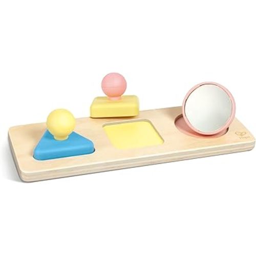 Hape Montessori Mirror Shape Puzzle | Educational Sensory Toy with Color Effects for Babies Ages 10+ Months