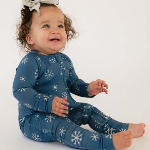 Infant Romper in Snowflakes