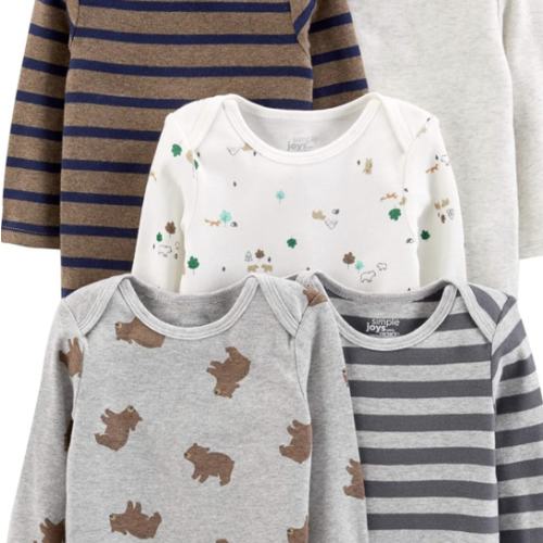 Simple Joys by Carter's Baby Boys Long-Sleeve Bodysuit Pack of 5Bodysuit