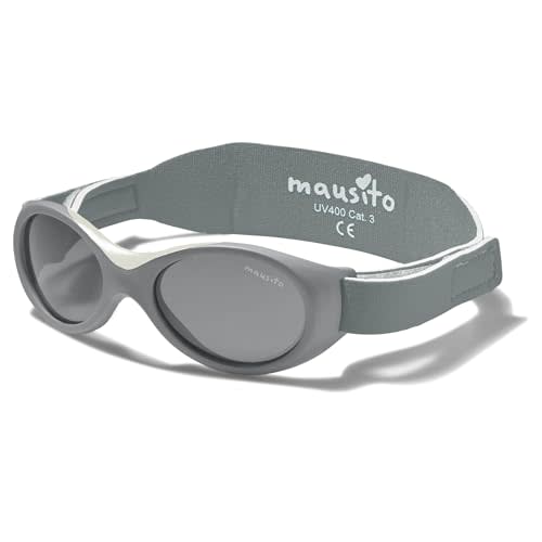 Mausito BABY sunglasses 0-24 months | Flexible BPA-Free infant sunglasses with adjustable strap | 100% UV Protection Sunnies