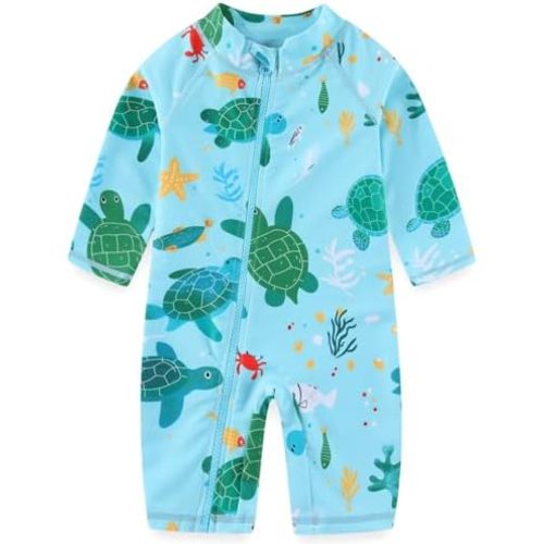 Baby Boy Swimsuit Rash Guard Toddler One Piece Bathing Suit Infant Swimwear UPF 50+