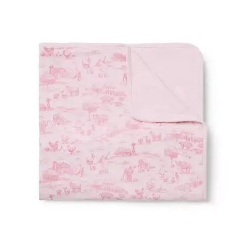 Baby Pink Blossom Farm Animal Toile Baby Farm Animal Toile Blanket by Janie and Jack