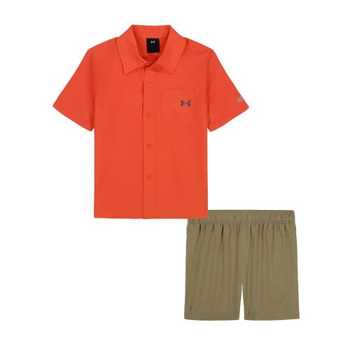 Baby & Toddler Boy Under Armour Tech Woven Button Down Shirt & Shorts Set