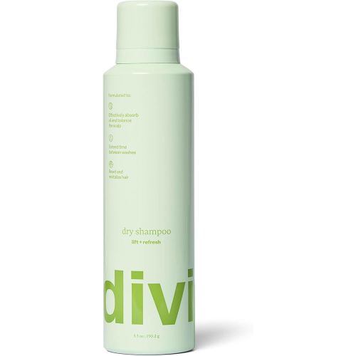 Divi Dry Shampoo Spray for Women - Formulated to Absorb Oil, Balance the Scalp and Extend Time Between Washes - Free of Benzene, Butane, Propane and Talc, 5.3oz (1 Pack)
