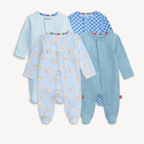 Magnetic 4-Pack Footie – Magnetic Me-Blue Lion set