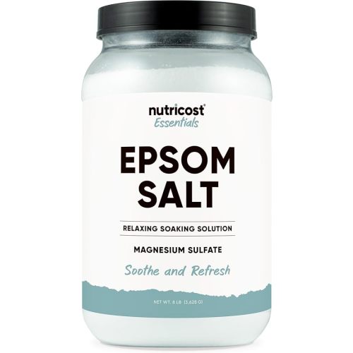 Nutricost Essentials Pure Epsom Salt 8 LBS (100% Pure Magnesium Sulfate) - Relaxing Soaking Solution