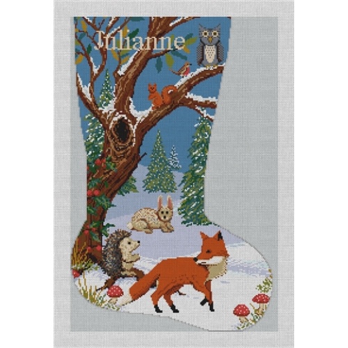 Winter Woodland Stocking Needlepoint Kit | NeedlePaint